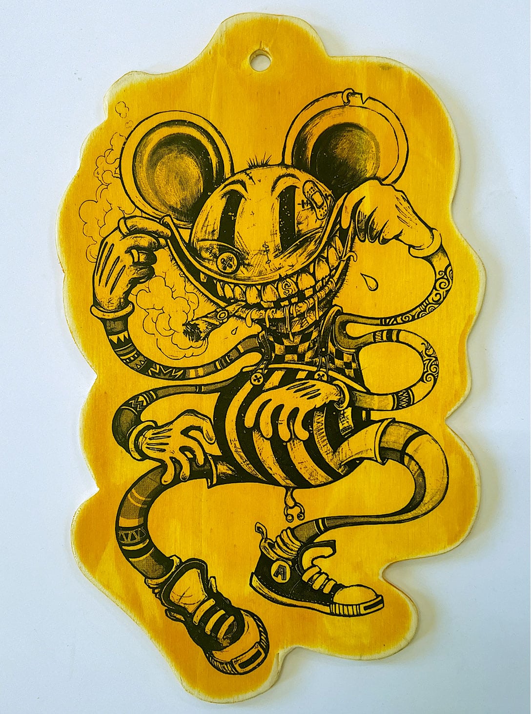 1 MAUSER WOOD DECOR- YELLOW - Image 1