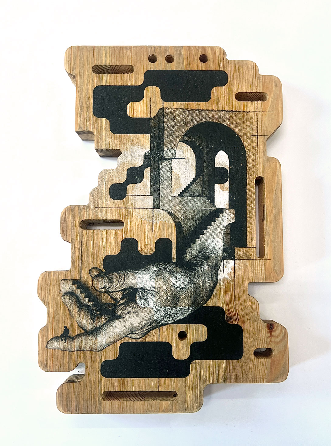 1(1) ODYSSEY HANDS WOOD DECOR - Image 1