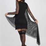 hippie winter dress black