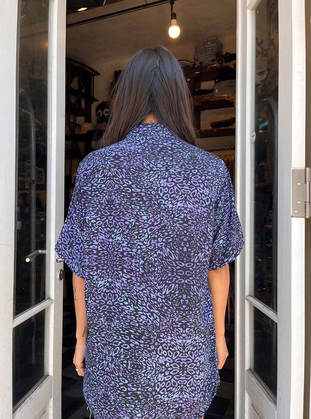 2(310) Purple Leo Button Shirt - Image 1
