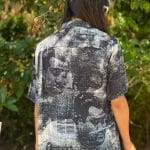 Sumo Waves Button Shirt Blue