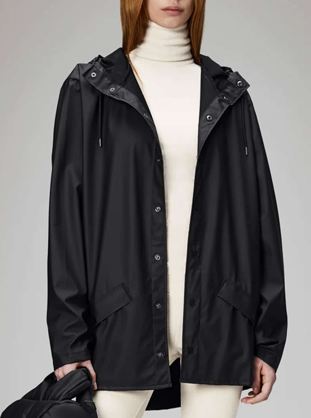 8 RAINS JACKET BLACK - Image 1