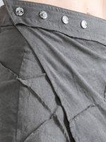 Aoki-WOMEN Wrap Mini Skirt WASH OLIVE - Image 3