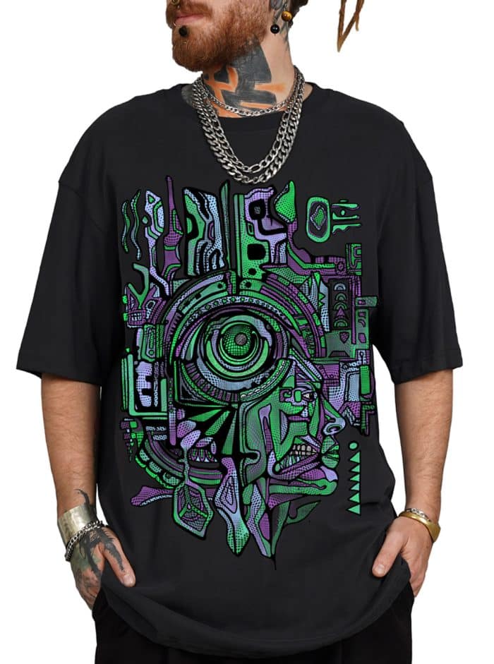 CODEX OVERSIZE T-SHIRT BLACK - Image 5