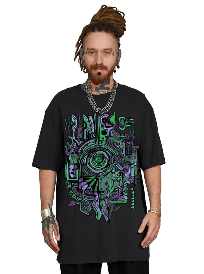 CODEX OVERSIZE T-SHIRT BLACK - Image 6