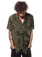 Dea Button shirt OLIVE - Image 3