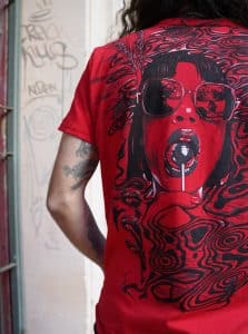 DROP ACID NOT BOMBS RED