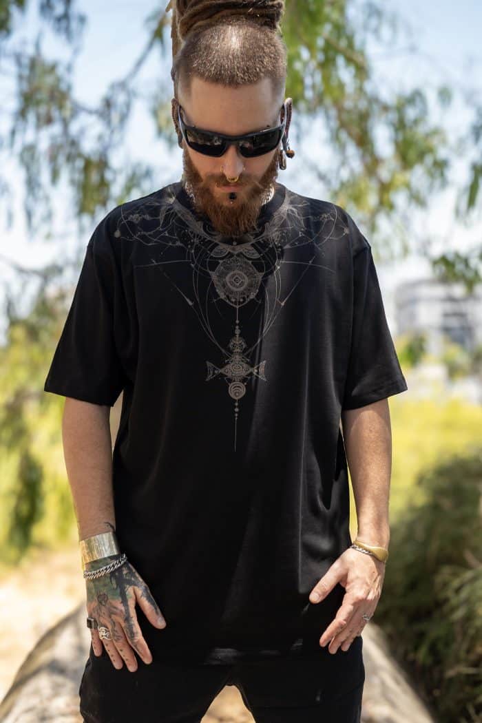 ORNAMENT OVERSIZE T- SHIRT BLACK - Image 2