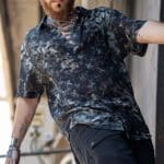 sengoku button shirt black