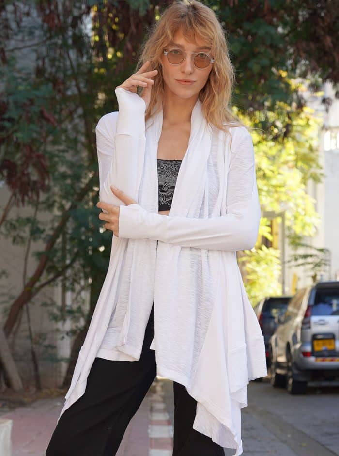 DUMA WOMEN'S CARDIGAN WHITE - Image 2