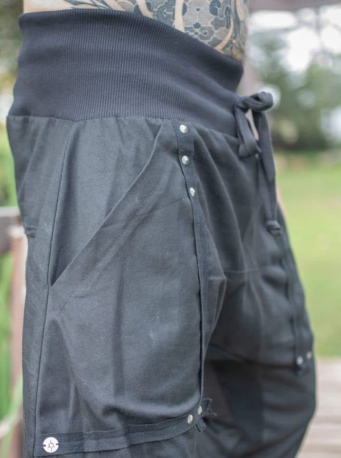 Drop Crotch MEN'S Pants BLACK - Image 3