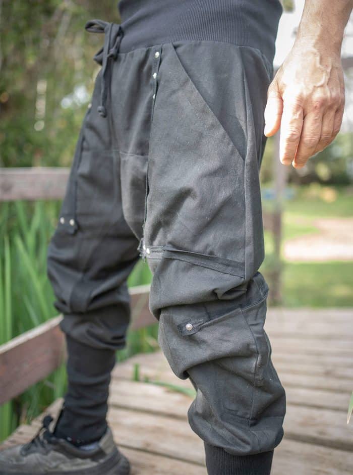 Drop Crotch MEN'S Pants BLACK - Image 4
