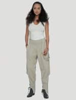 FREDDY WOMEN PANTS WITH STRAPS NATURAL - Image 3