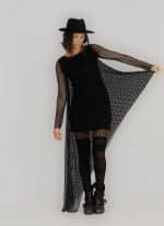 hippie winter dress black - Image 3