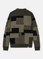 AKSUNE MEN PATCHWORK KNIT - Forest night - Image 3