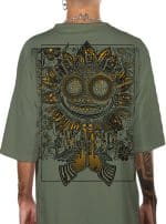 FOREVER GRATEFUL MEN'S OVERSIZE SHIRT OLIVE - Image 3