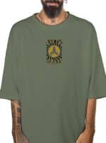 FOREVER GRATEFUL MEN'S OVERSIZE SHIRT OLIVE - Image 4