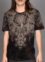 GRID THEORY T-SHIRT TIE DYE BLACK TEXTURE - Image 4