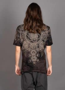 GRID THEORY T-SHIRT TIE DYE BLACK TEXTURE