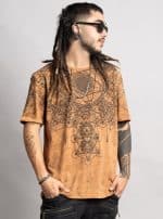 GRID THEORY T-SHIRT TIE DYE ORANGE - Image 4
