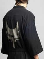 HOSHI MIDI MEN'S KIMONO  BLACK - Image 3