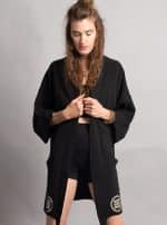 HOSHI WOMEN MIDI KIMONO BLACK - Image 2