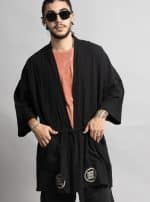 HOSHI MIDI MEN'S KIMONO  BLACK - Image 2