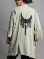 HOSHI MEN MIDI KIMONO BRUSHED GREY - Image 4
