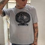 Horus Grey – women's psychedelic top for rave outfits | Plazmalab