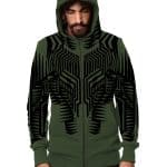 JETT MEN HOOD WITH ZIPPER OLIVE
