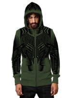 JETT MEN HOOD WITH ZIPPER OLIVE