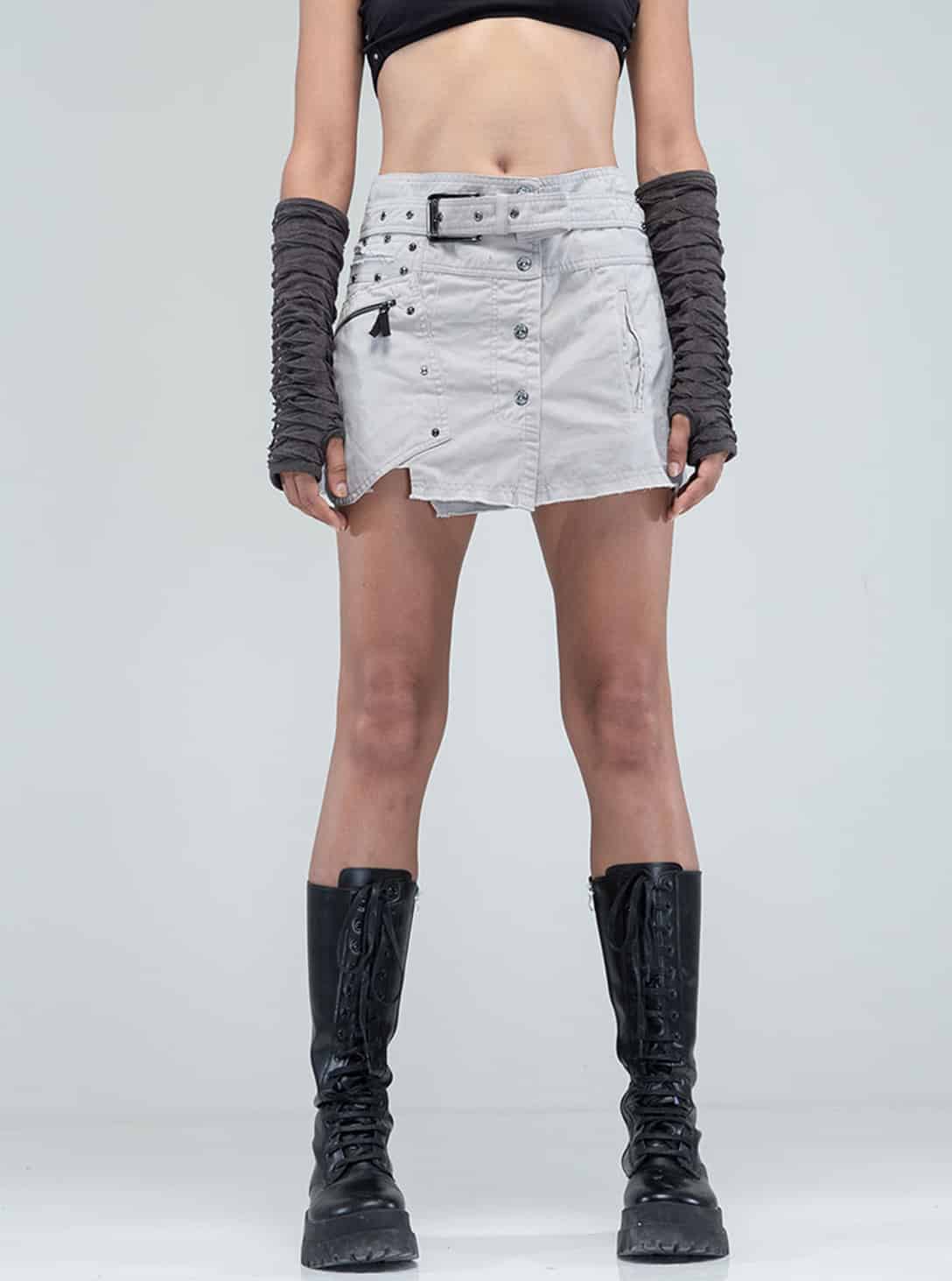 Jett Mini Skirt CHARCOAL_0000_JMS24-steel-selina-full-1 copy Jett Mini Skirt STEEL - Image 1