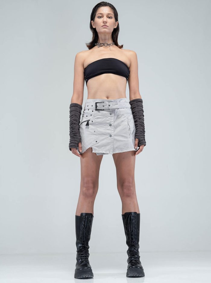 Jett Mini Skirt STEEL - Image 3