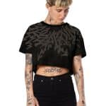 KEEP GOING WOMEN'S CROP BLACK TEX