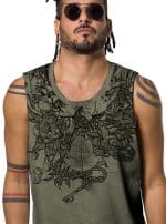 Key Dragon Olive Tank Top - Image 3