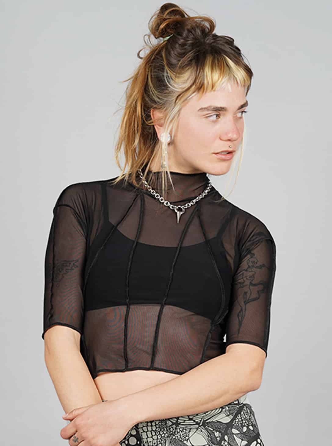 KYRA_0005_Layer 55 copy 2 Kyra SHEER Top - Image 1