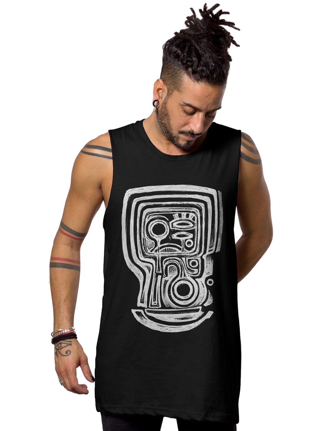 MAKOO-TT-BLK1 MAKOO BLACK-MEN'S TANK TOP - Image 1