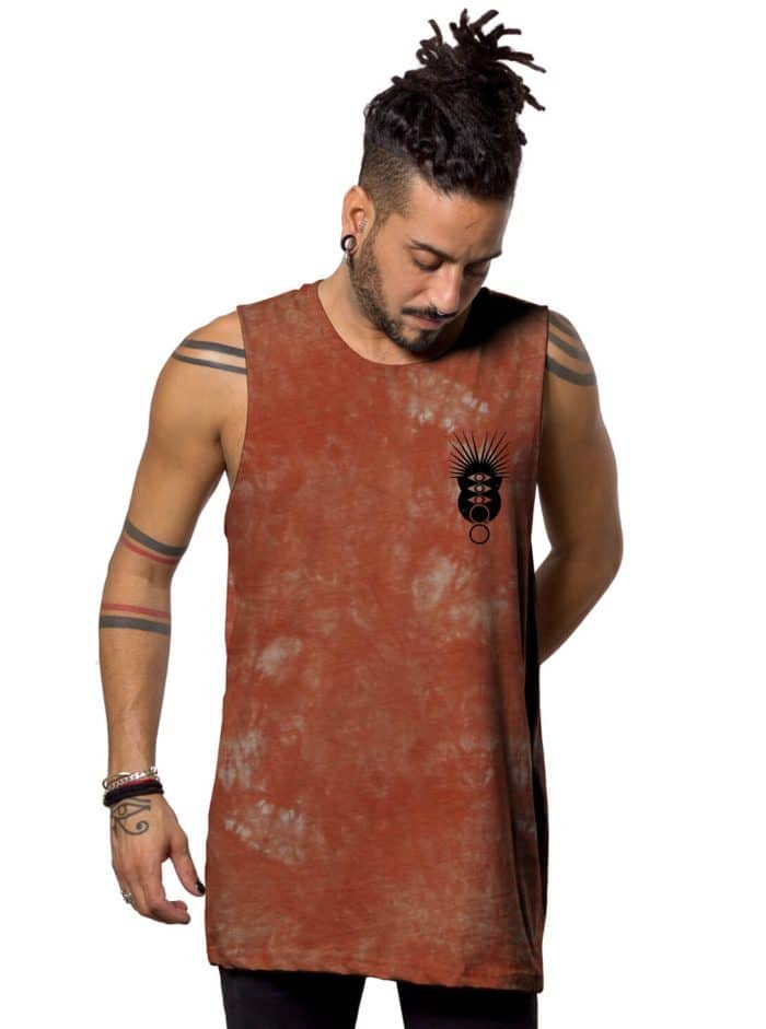 MIKO ORNAGE TIE DYE- MEN'S TANK TOP - Image 5