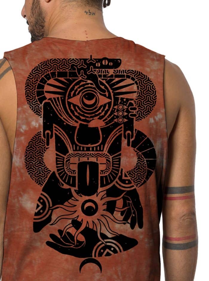 MIKO ORNAGE TIE DYE- MEN'S TANK TOP - Image 3