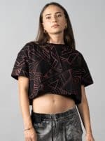 MOONA WOMEN CROP TOP BLACK - Image 2