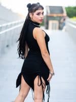 MORPH MINI DRESS BLACK