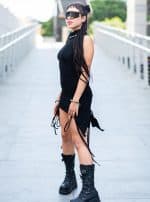 MORPH MINI DRESS BLACK - Image 4