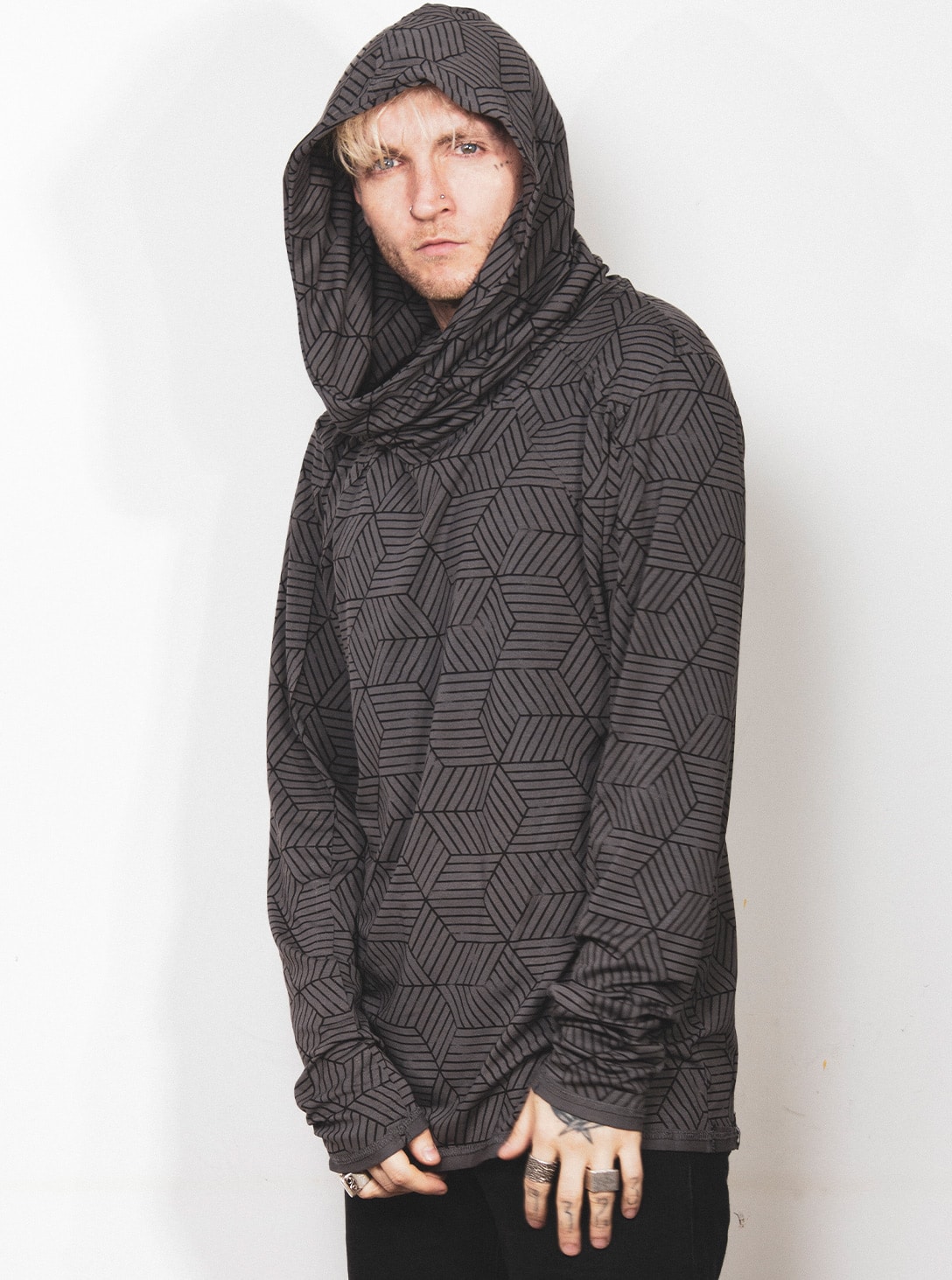NOVE-GREY-1 NOVE HOOD GREY STRIPES - Image 1