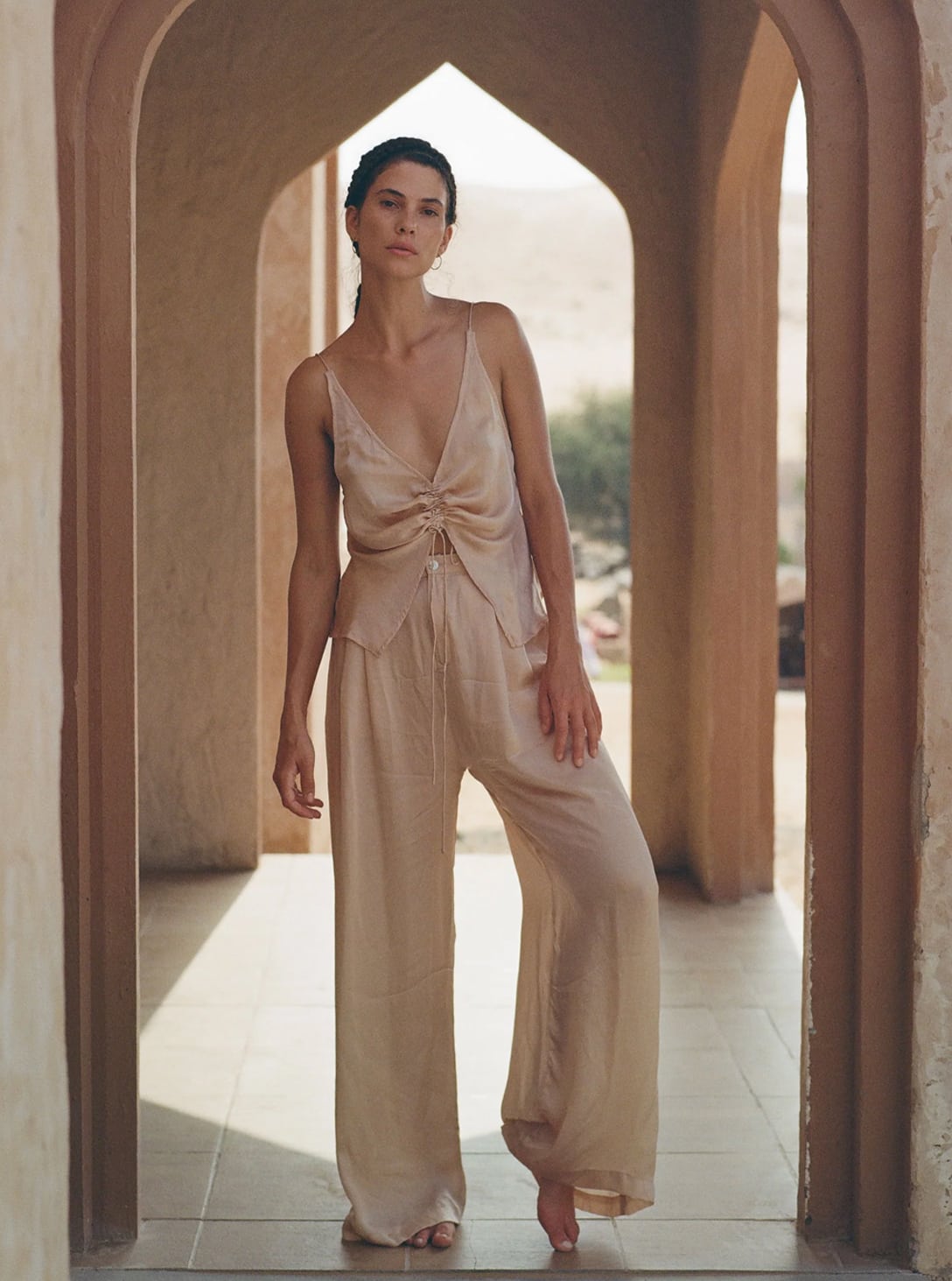 OCEAN TROUSES SAND_0003s_0001_Layer 34 NOVA WOMEN TROUSES FAWN - Image 1