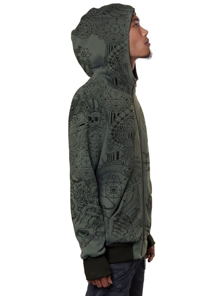 PERSEPHONE MEN HOOD OLIVE - Image 4