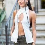 RINGLET OPEN BACK WHITE TOP