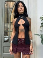 RINGLET- WOMEN TOPOPEN BACK BLACK - Image 3