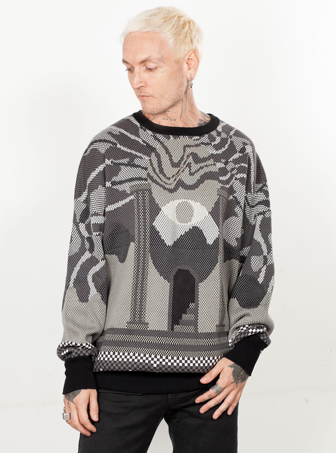 RISING-PIXEL-KNIT-1 RISING PIXEL KNITTED SWEATER - Image 1