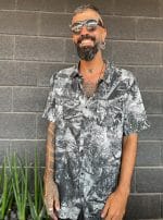 Shatter Button Shirt Black - Image 2