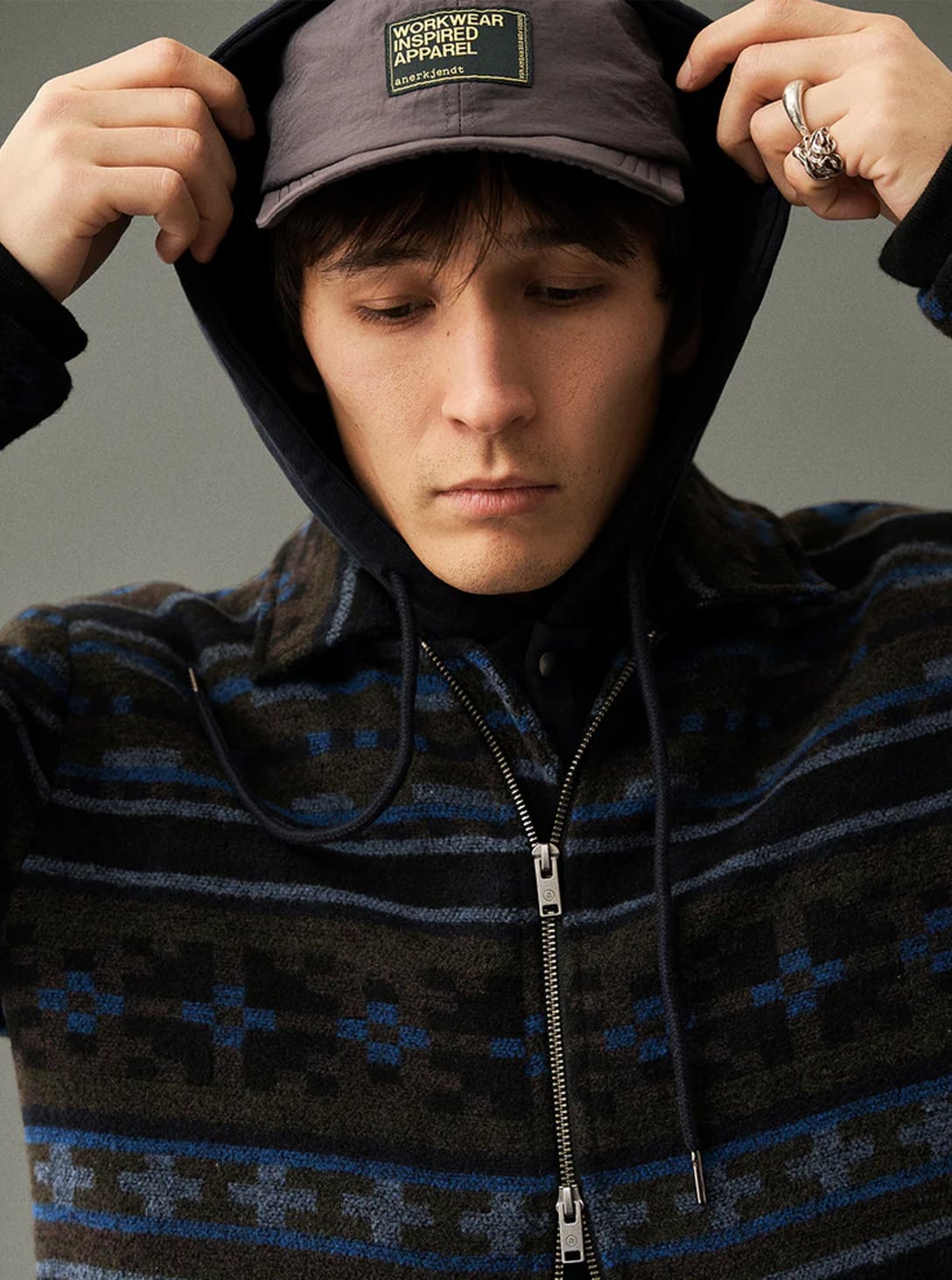 SKY CAPTAIN_0006_Layer 126 AKBRUCE MEN WOOL JACKET-SKY CAPTAIN - Image 1
